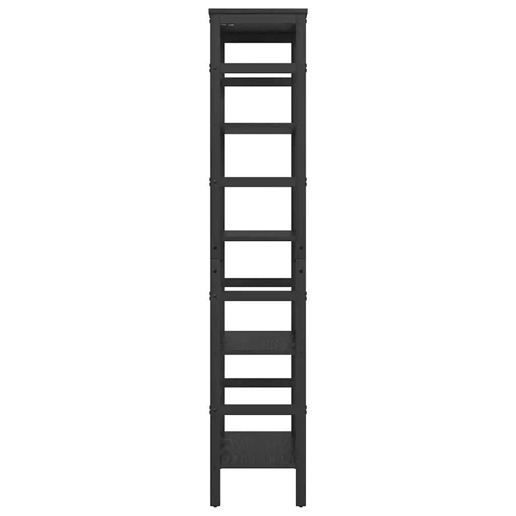 Libreria-Scaffale per Libri-Mobile di Stoccaggio Rovere Nero 60 x 29,5 x 149 cm Legno multistrato