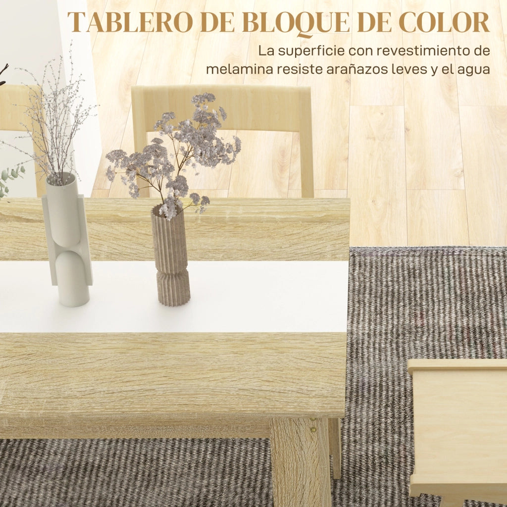 Tavolo da pranzo allungabile ¨C Zephmum ¨C Bianco e rovere 140x89.5x75 cm