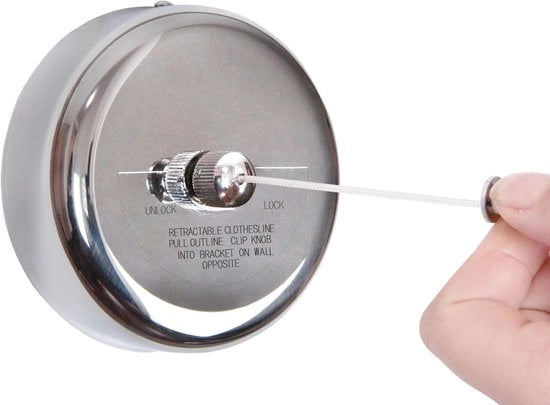 Asse da stiro retrattile in acciaio inossidabile 304 - corda resistente e regolabile per uso interno ed esterno, doccia e bagno