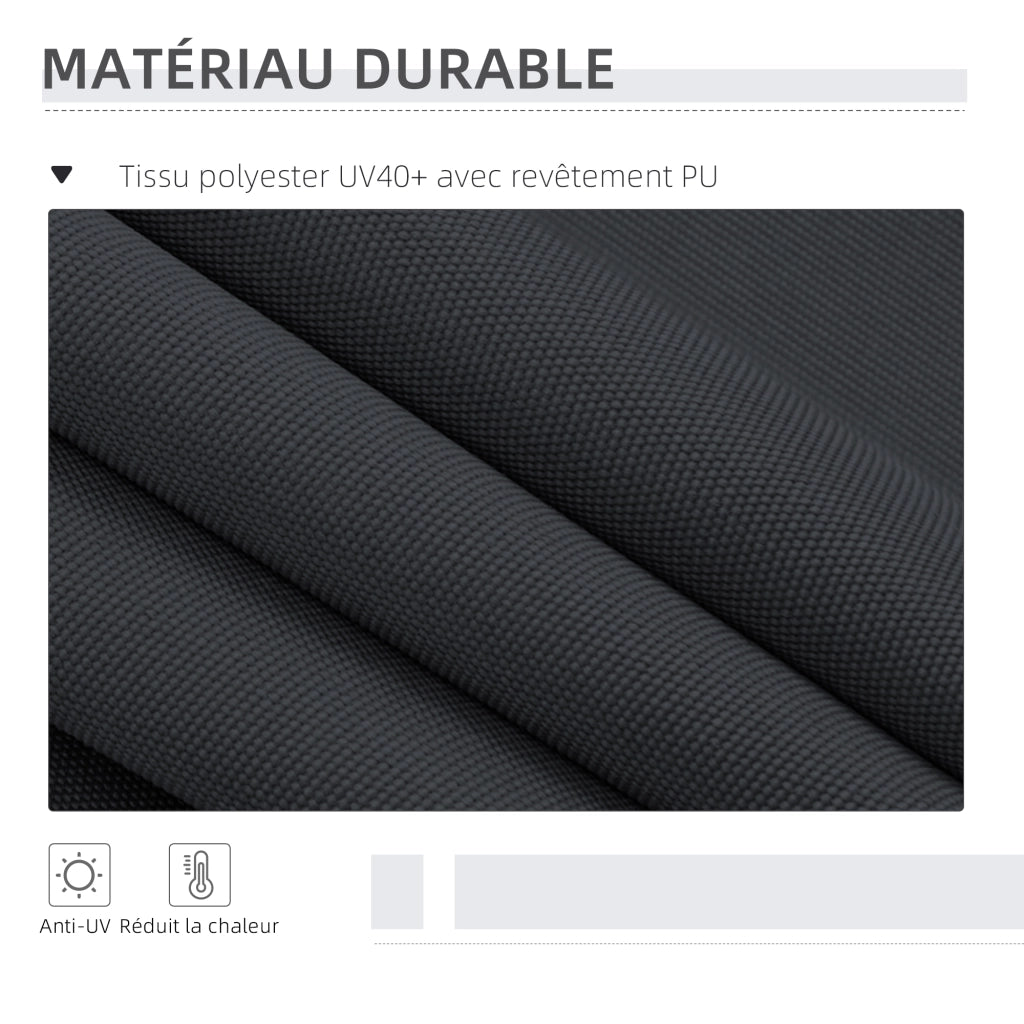 Tenda da balcone scorrevole ¨C zephmum ¨C grigio alluminio 200x305 cm