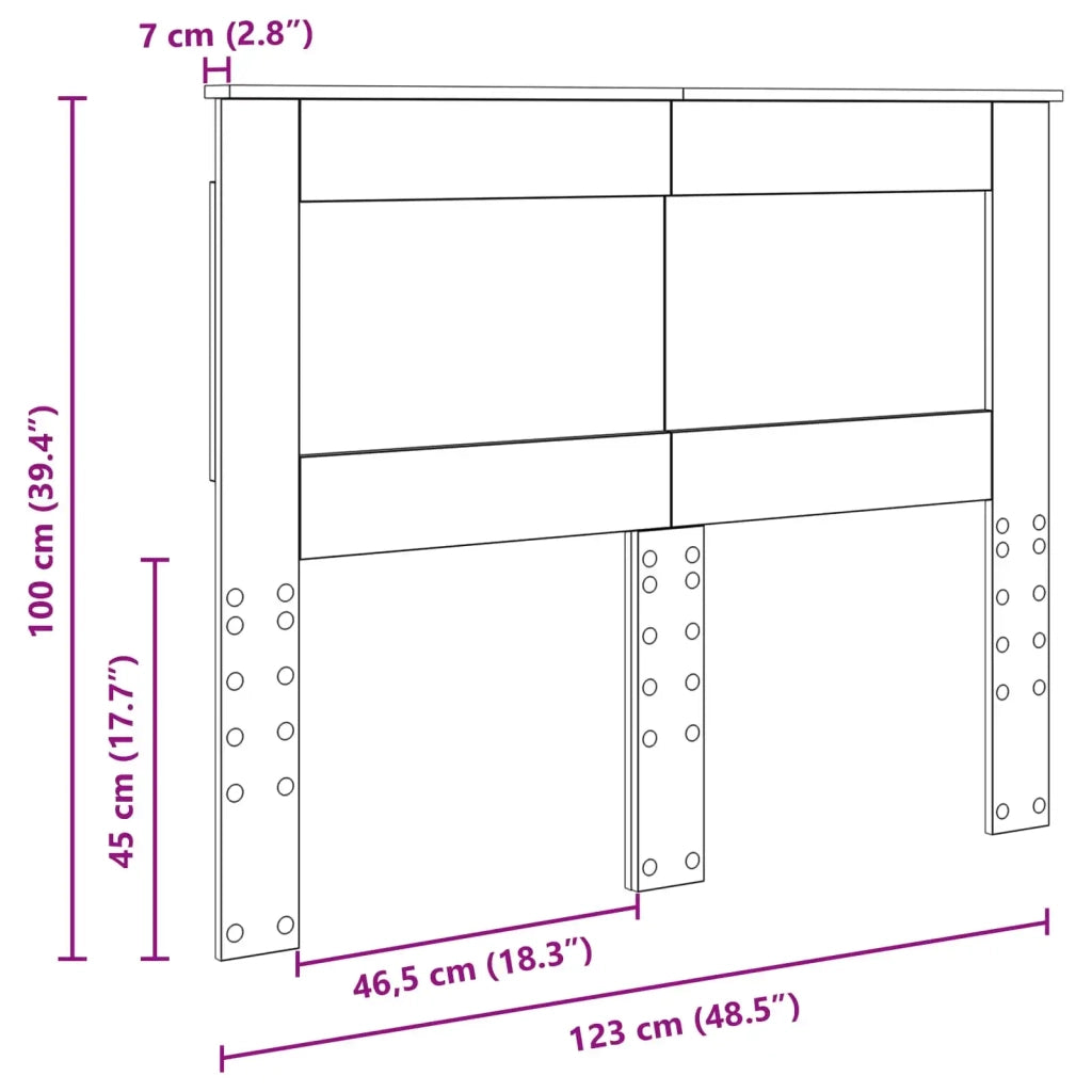 Testiera | Testata con Testiera | Testata Legno vecchio 120 cm Legno multistrato