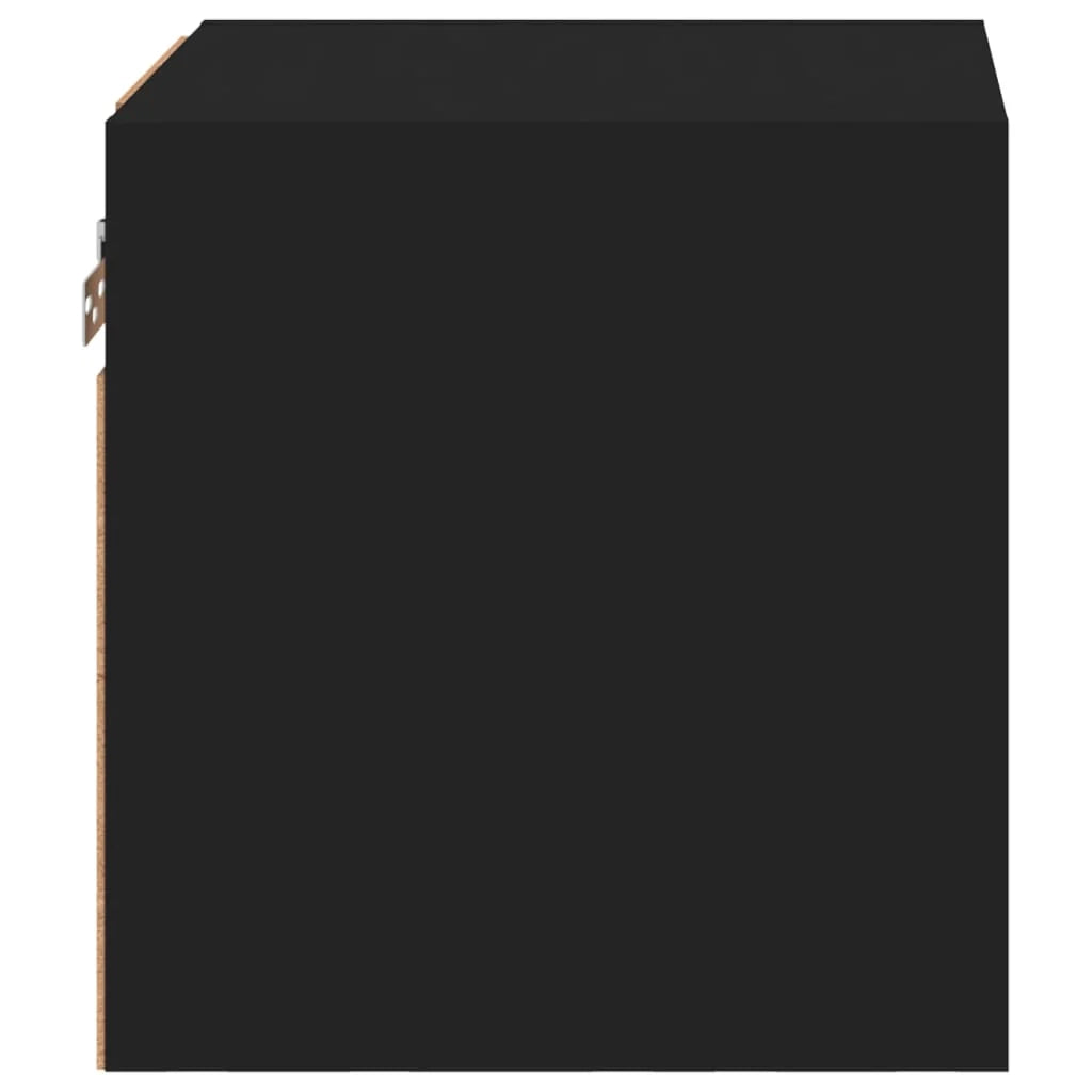 Mobile TV multimediale mensola TV credenza mobile TV per sala da pranzo soggiorno camera da letto montaggio a parete con luci LED 30 x 28,5 x 30 cm nero 02_0027870