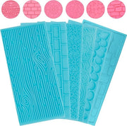 Set di stampi in plastica per decorare dolci, torte e gelati - 3D set di rilievo (6 pezzi)