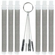 Set Filtri a Dito 60 Mesh e Spazzole per Pistola a Spruzzo – Alta Qualità, 6 Filtri + 5 Spazzole