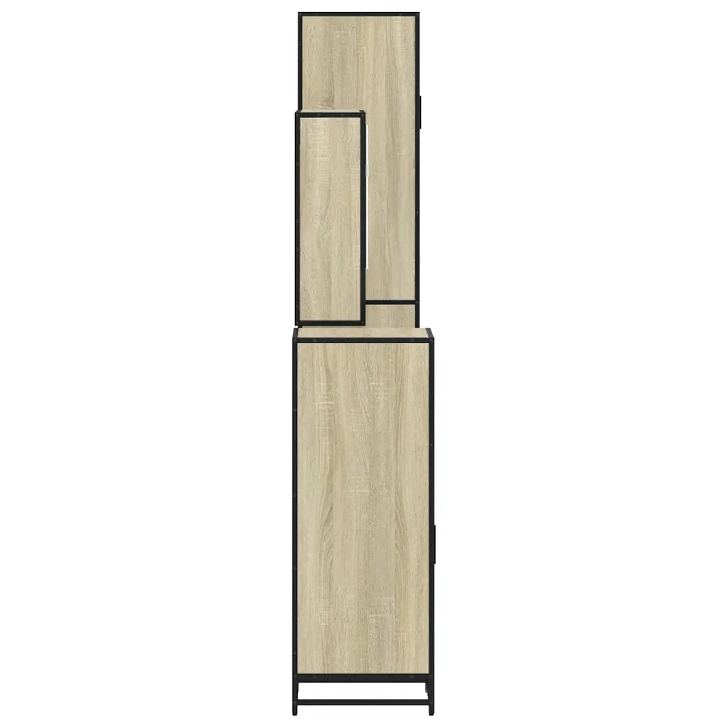 Set Mobili da Bagno 4 pz Rovere Sonoma in Legno Multistrato 3301231
