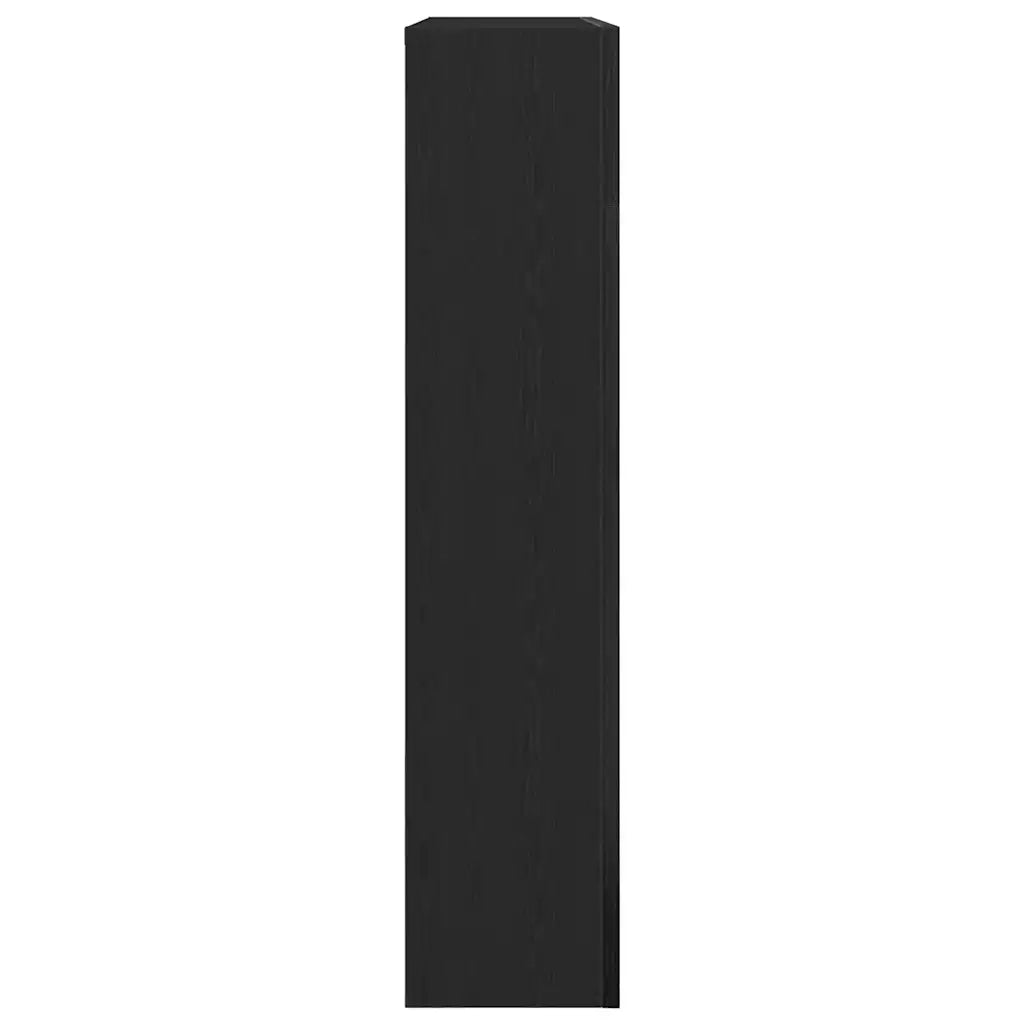 vidaXL Cornice per Camino Rovere Nero 81x18x82 cm in Truciolato