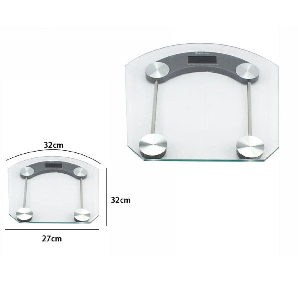 Trade Shop - Bilancia Pesapersone Digitale Pesa Persona Elettronica Vetro Fino A 180kg 60427 -