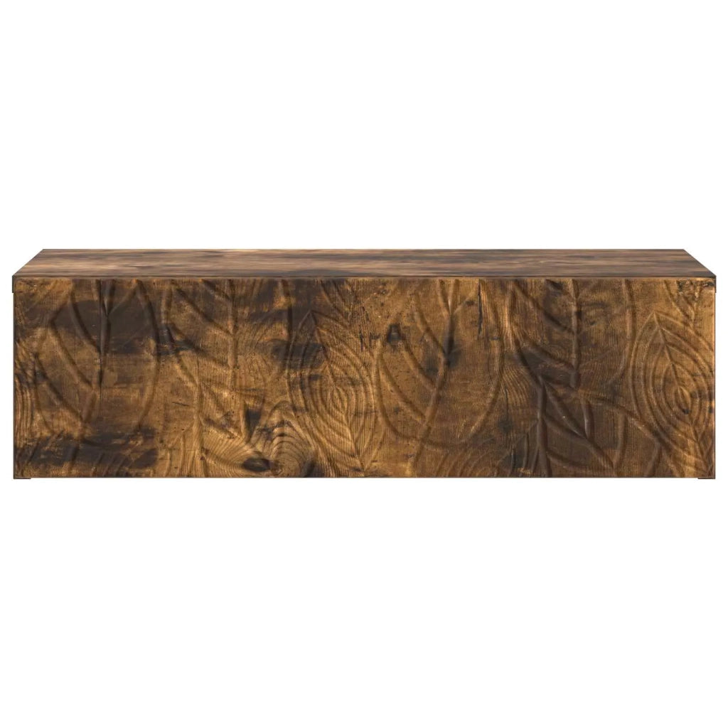 Tavolino da Parete Laterale 59 x 34,5 x 17 cm Rovere Fumo 898830