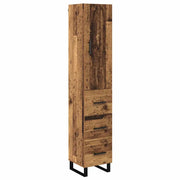 Credenza | Madia | Buffet da pranzo | Armadio da pranzo Legno vecchio 34,5 x 34 x 180 cm Legno multistrato
