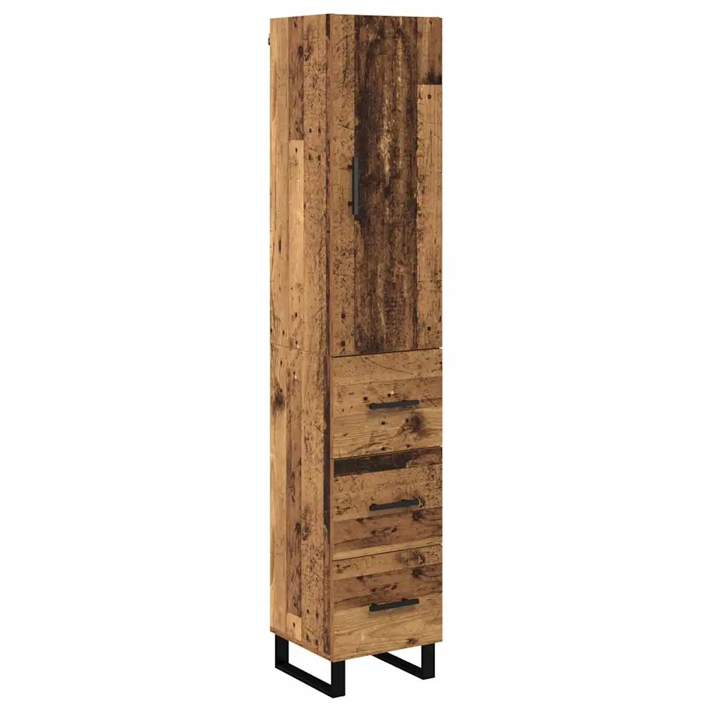 Credenza | Madia | Buffet da pranzo | Armadio da pranzo Legno vecchio 34,5 x 34 x 180 cm Legno multistrato