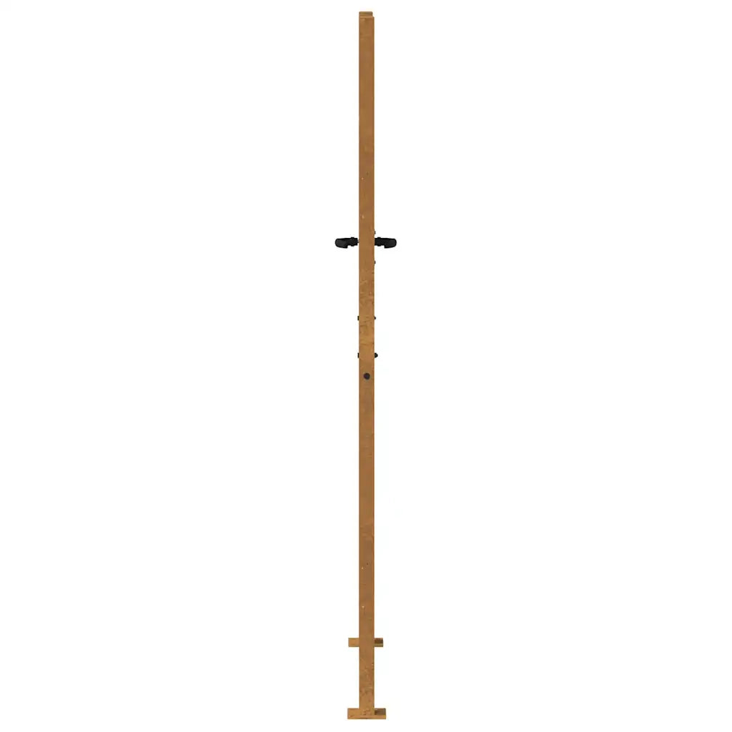 Cancello da giardino 100x175 cm in acciaio Corten con design erba 153230