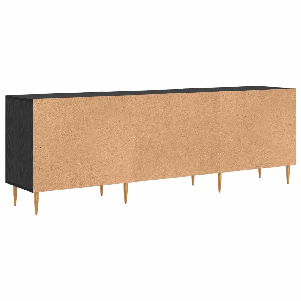 Mobile TV Rovere nero 150 x 30 x 50 cm Legno multistrato 879597