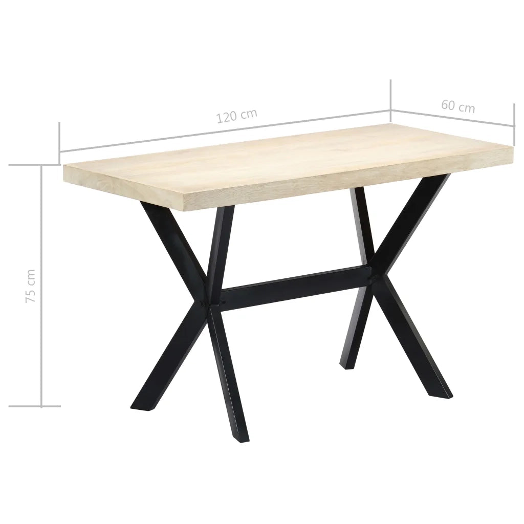 Tavolo da Pranzo 120x60x75 cm in Legno Massello di Mango 247442