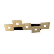 ECCENTRIC APPLIQUE-PLAFONIERA 5 LUCI FOGLIA ORO 1156-5L-FO