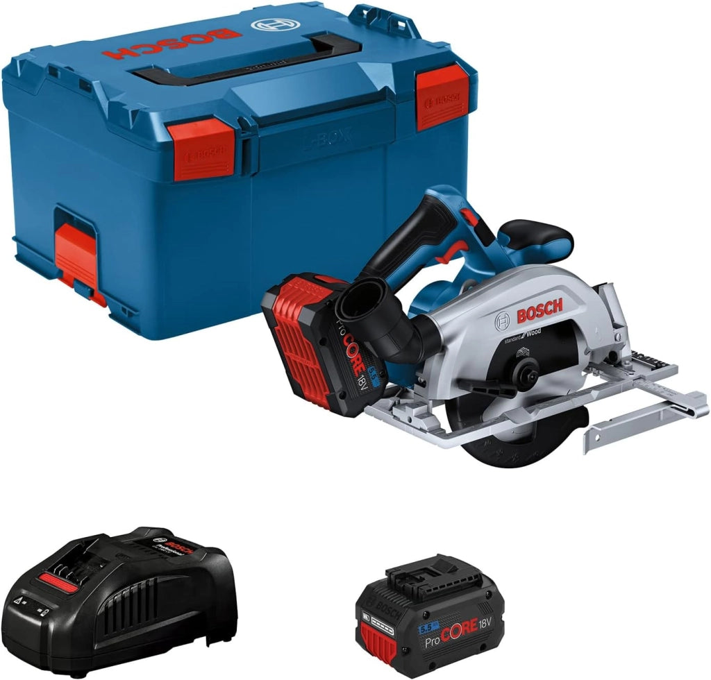 Bosch Professional 18V System Sega circolare a batteria GKS 18V 57-2 (lama da 165 mm, profondità di taglio 57 mm, incl. L-BOXX, senza batteria/caricabatteria)