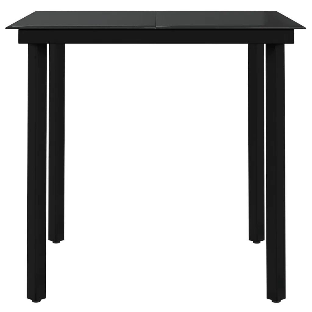 Set Mobili da Pranzo per Giardino 5 pz Grigio e Nero cod mxl 39863