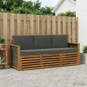 Set divani con cuscino 3 pcs Legno di Acacia Massello