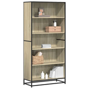 Libreria-Scaffale per Libri-Mobile di Stoccaggio Rovere Sonoma 80,5x35x170,5 cm in Truciolato