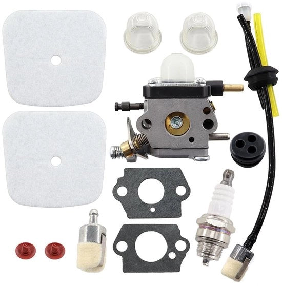 Ricambi per Vergasatori con Filtro dell'Aria - Filtro del Carburante - Pulitore del Carburatore - Strumento di Regolazione del Carburatore - Compatibile con Mantis Frezen - Sostituisce C1U-K54A