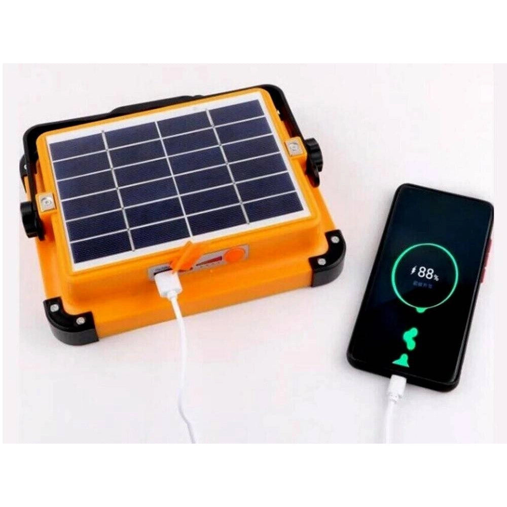 Trade Shop - Luce Faro 120 W Emergenza Portatile Ricaricabile Pannello Solare Power Bank Usb -