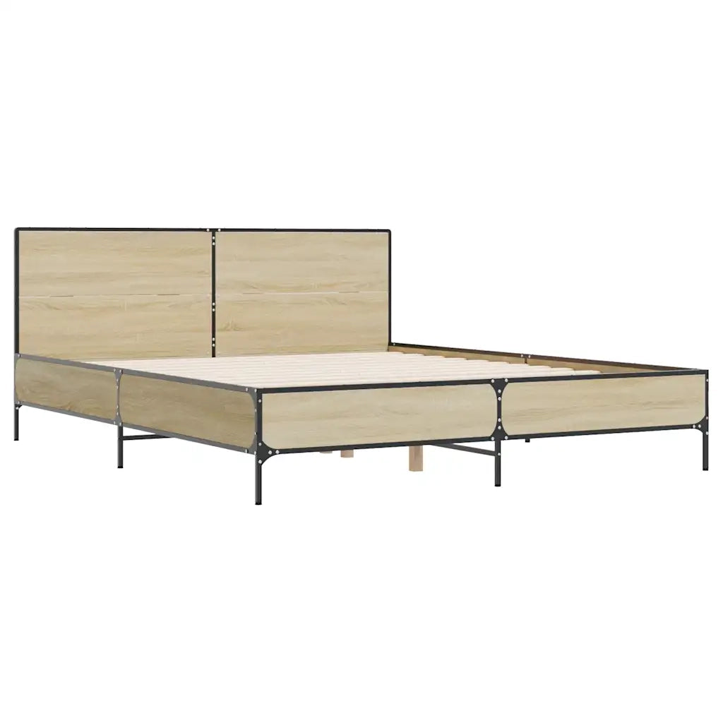 Giroletto Rovere Sonoma 140x190 cm in Legno Multistrato Metallo 3280033