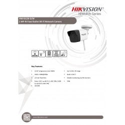 Hikvision Hiwatch series Telecamera bullet IP WiFi hd 1080p 2Mpx 4mm h.265 audio slot sd IP66
