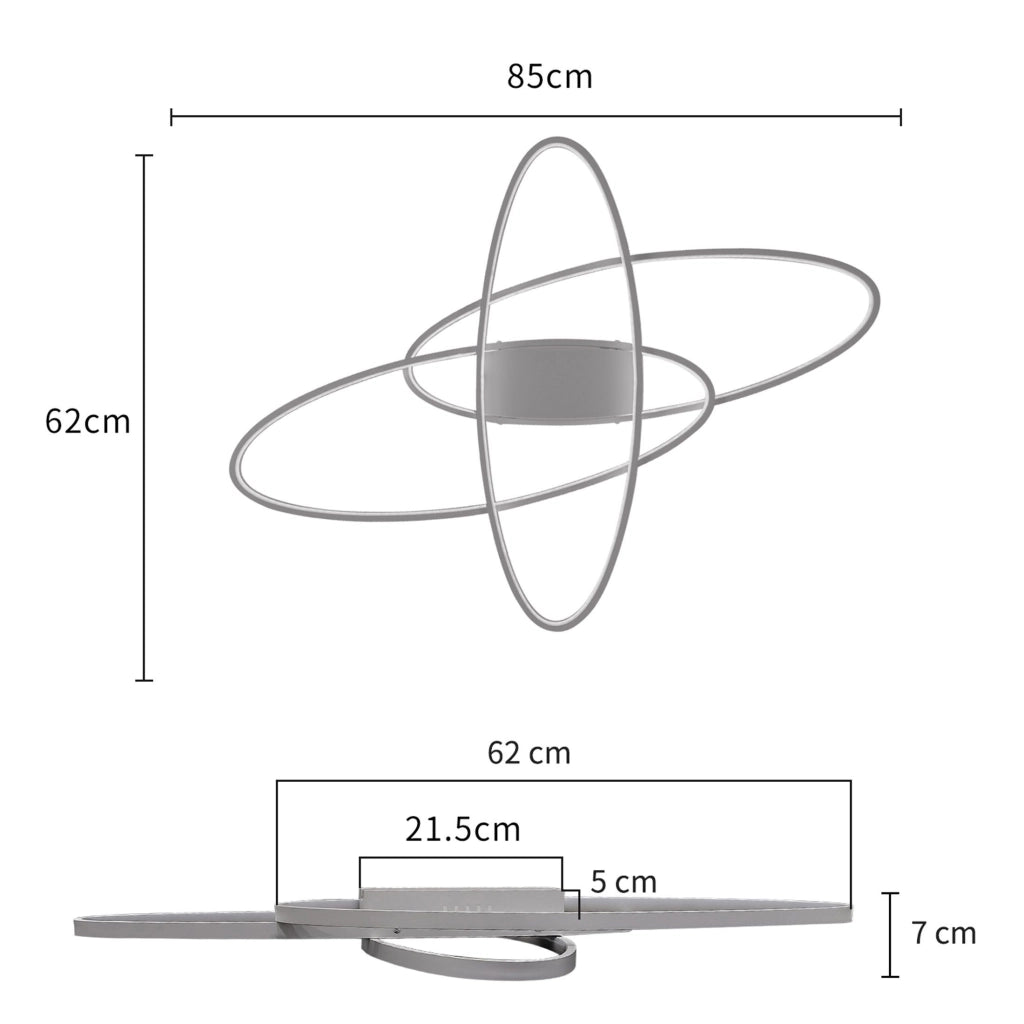 ZMH Lampada da soffitto plafoniera LED dimmerabile telecomando moderna per soggiorno corridoio