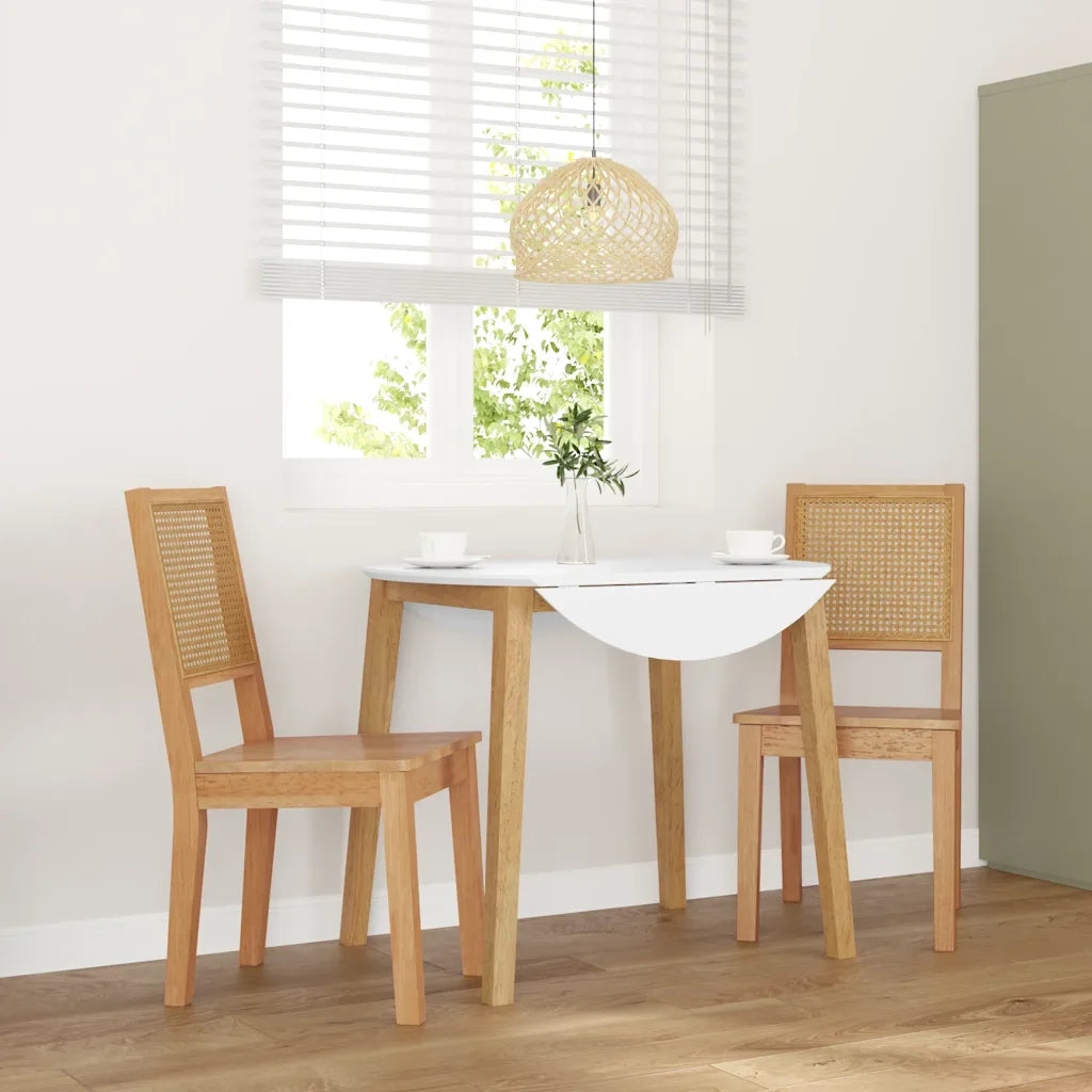 vidaXL Sedie da Pranzo 2 pz in Legno Massello di Hevea