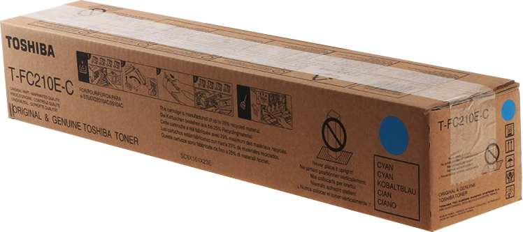 ORIGINAL Toshiba toner ciano T-FC210EC 6AJ00000159 ~33600 Seiten