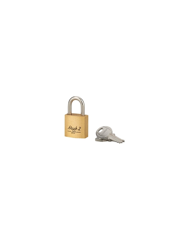 Lucchetto Mach 2 20mm arco acciaio e monoblocco in ottone, 2 chiavi  - THIRARD