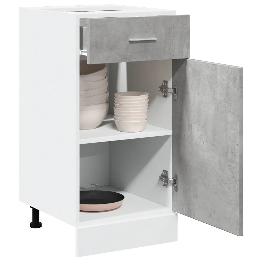 Armadio Inferiore Cassetto “Lyon” Grigio Cemento 40x46x81,5 856082