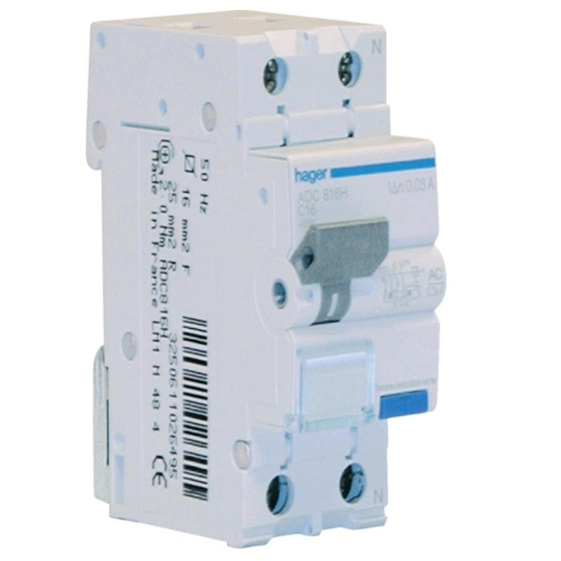 Interruttore Magnetotermico Differenziale 1P+N 4.5Ka C-16A 30Ma Ac 2M