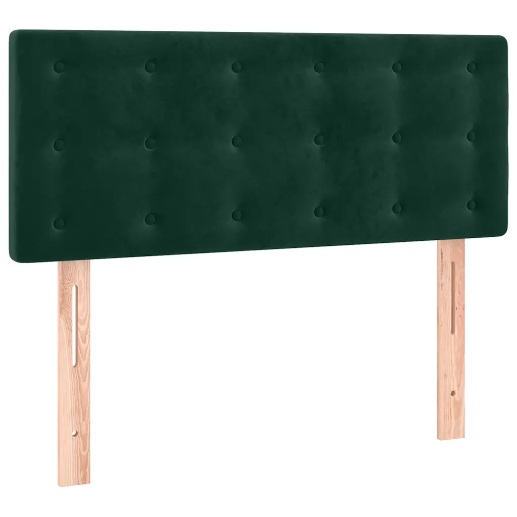 Giroletto a Molle con Materasso Verde Scuro 90x200 cm Velluto 3141524
