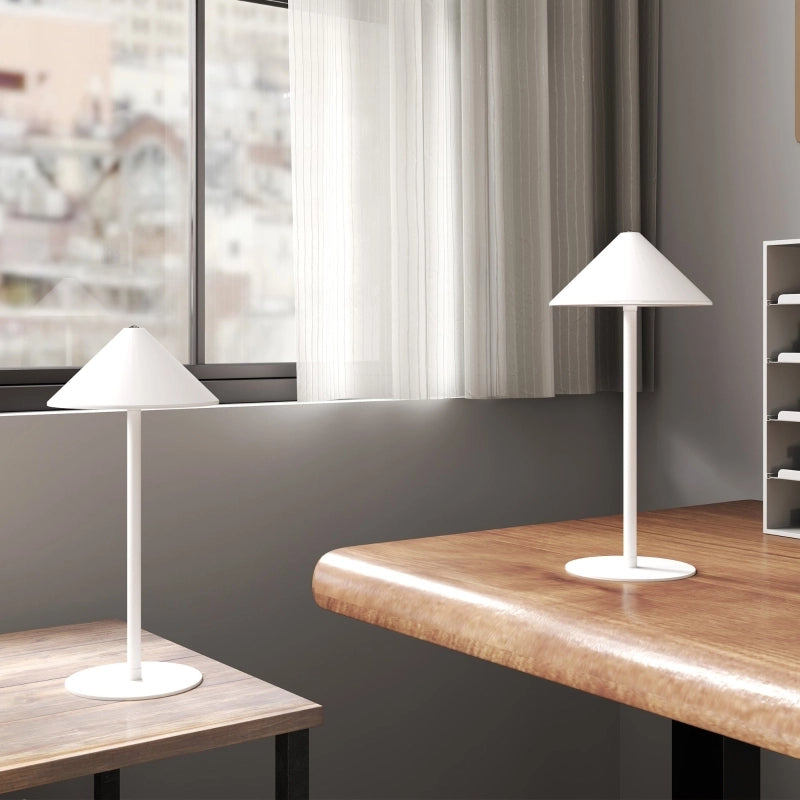 Set di 2 lampade da tavolo, lampada da tavolo con 3 colori di luce, ricaricabile tramite USB A+C, lampada da comodino con interruttore touch per