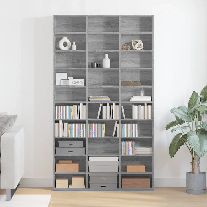 Mobile Porta CD Grigio Sonoma 102x23x177,5 cm Legno Multistrato cod mxl 71618