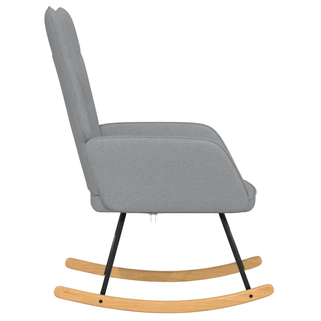 Sedia a Dondolo Grigio Chiaro in Tessuto cod mxl 42291