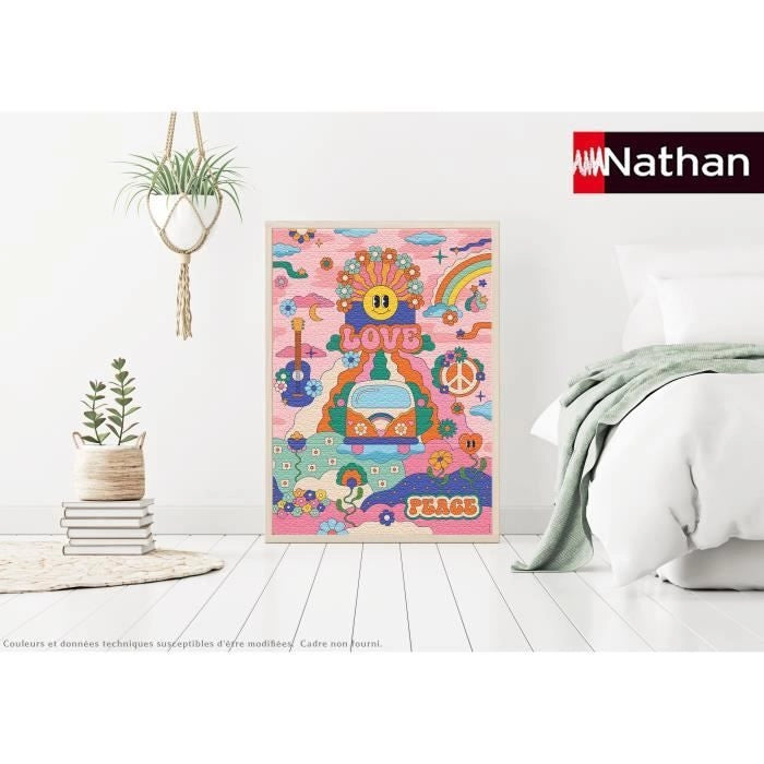 Puzzle da 1000 pezzi stile Hippie / Cha Cha Pop, età 14 anni, puzzle di qualità premium, collezione Artist, 12001443, Nathan
