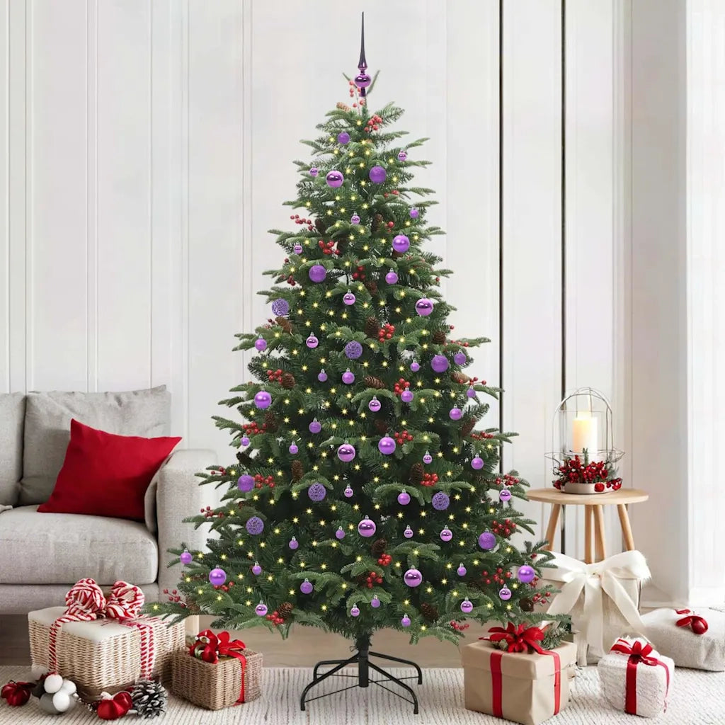 Albero di Natale | Decorazioni natalizie artificiale con 300 LED Verde 210 cm