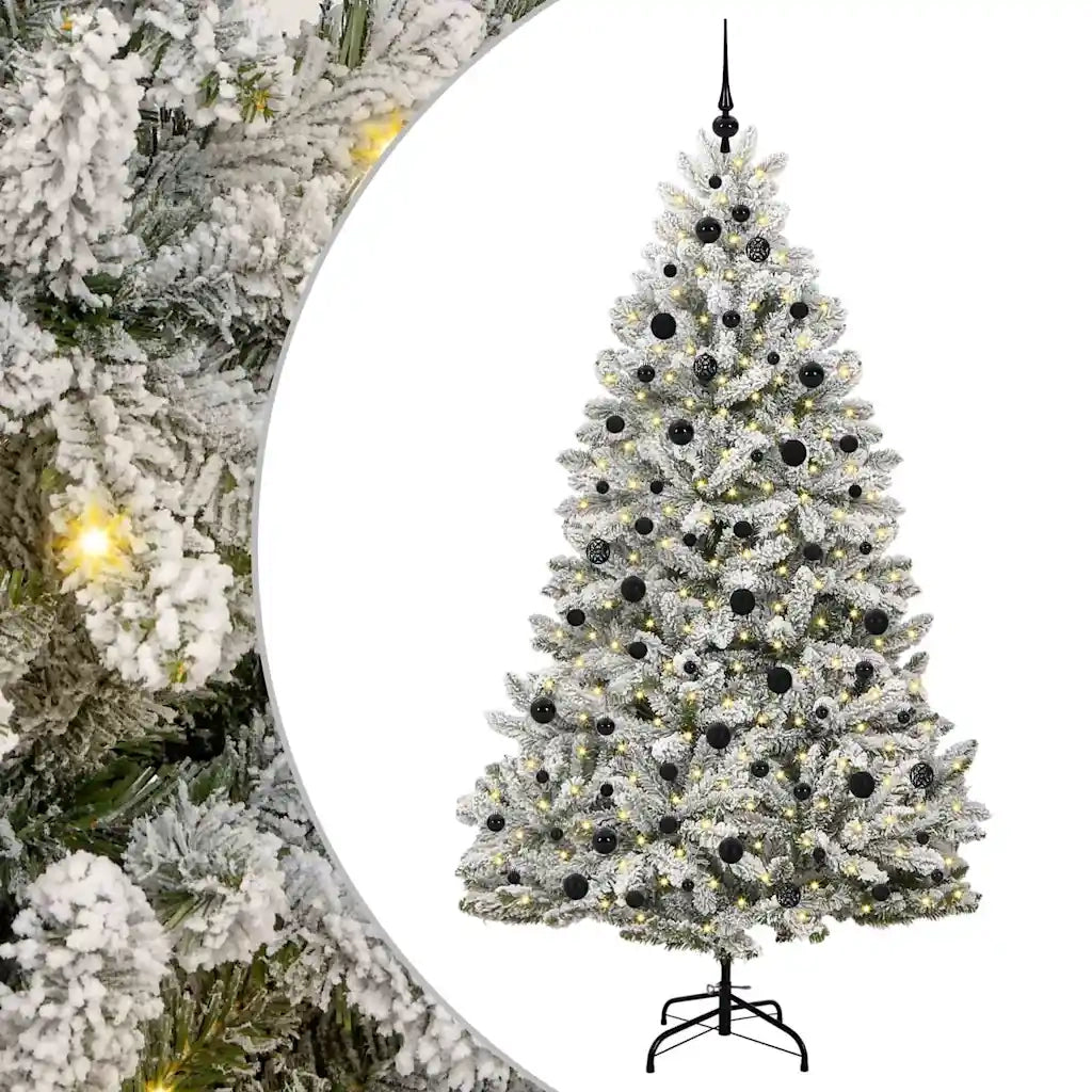 Albero di Natale | Decorazioni natalizie artificiale con 300 LED Verde e Bianco 210 cm