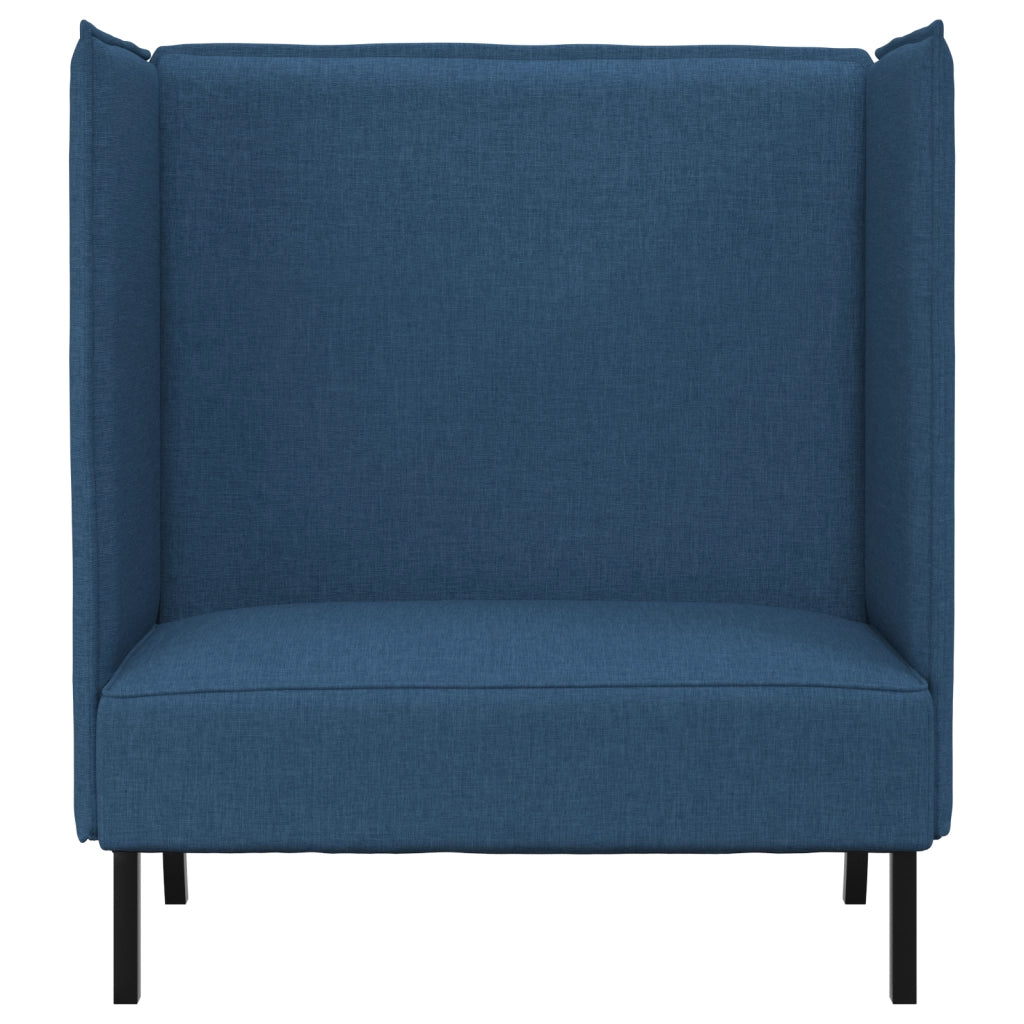 Divano Alto Schienale Blu 109x56x121 cm Tessuto
