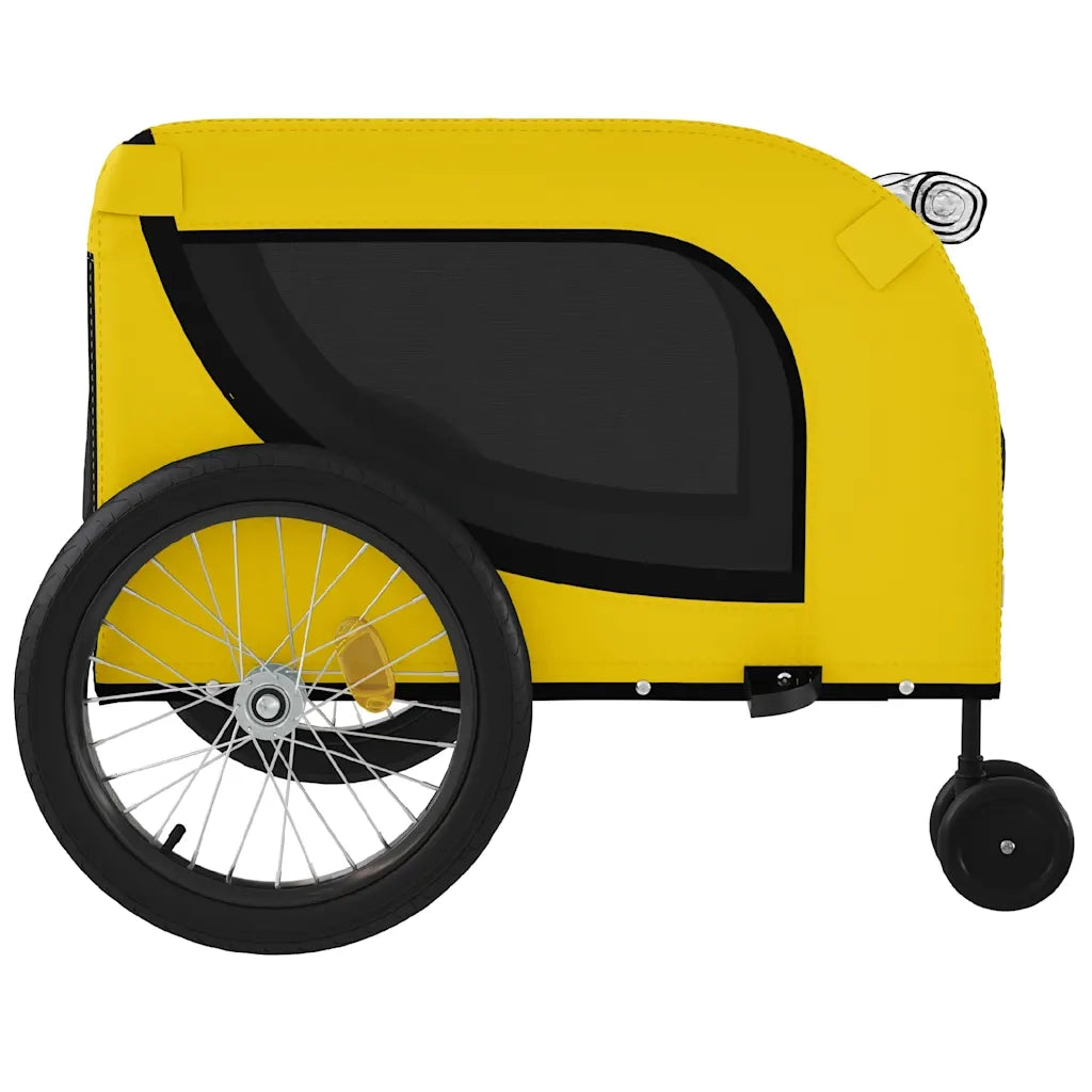 Rimorchio da Bici per Animali Giallo e Nero Oxford e Ferro CFW4590518