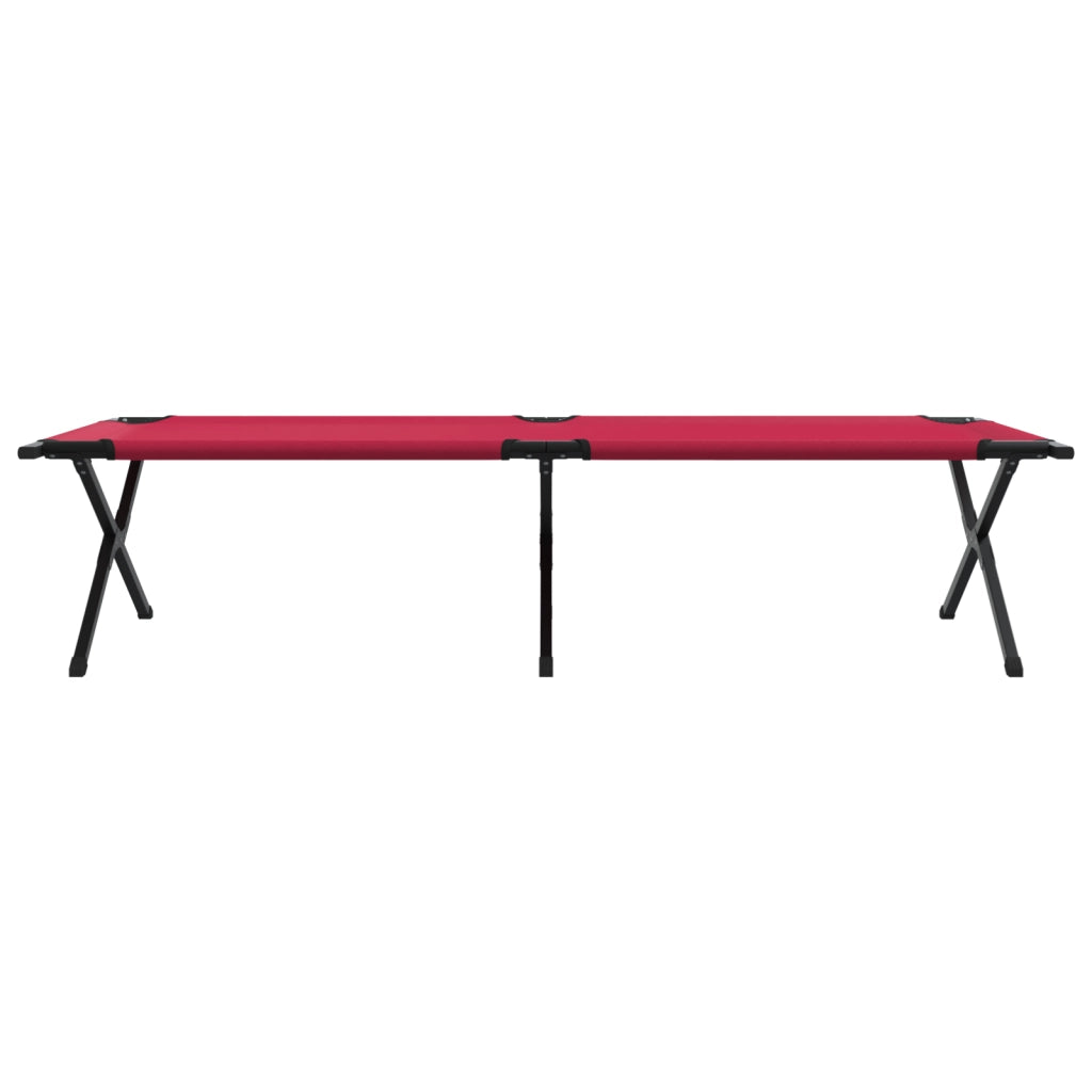 Letto Sole Pieghevole con Borsa Rosso Tessuto Oxford 600D