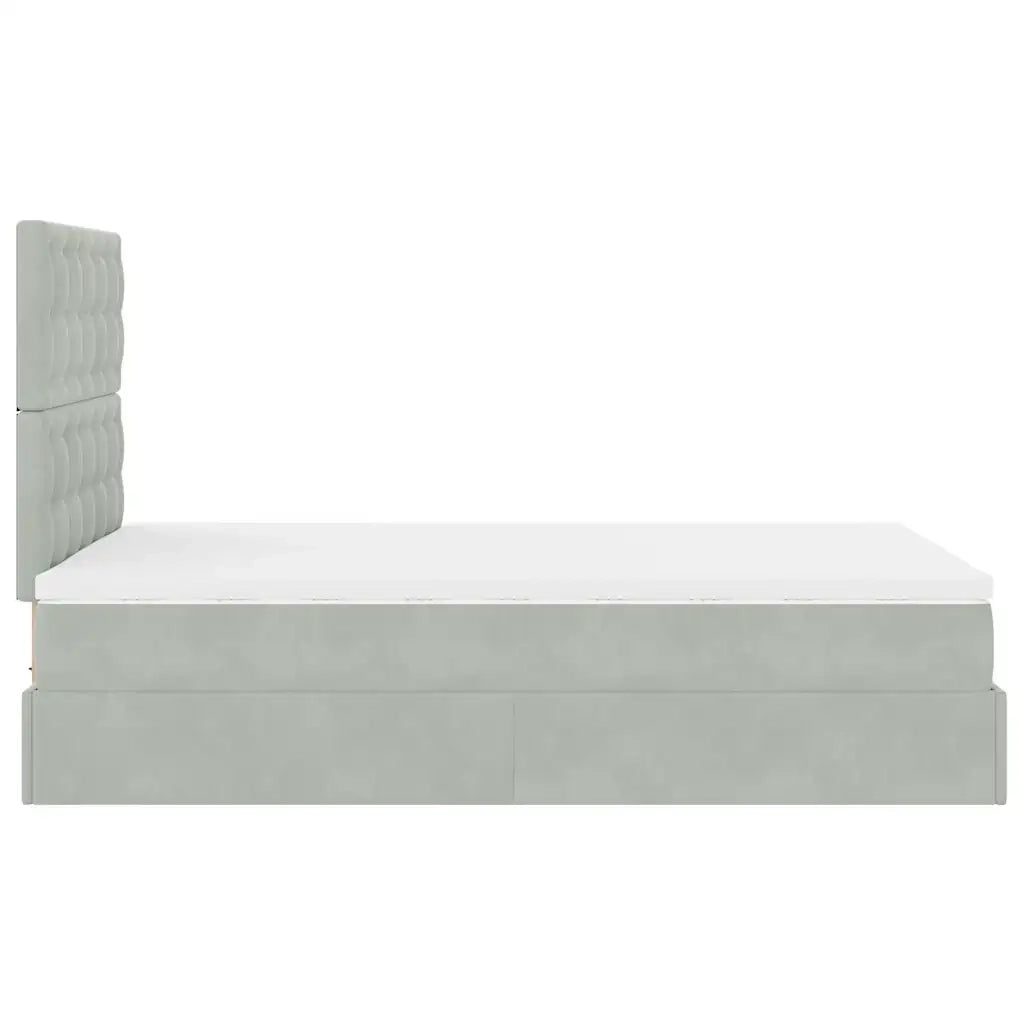 Struttura Letto Pouf con Materassi 120x200 cm Velluto 3314456