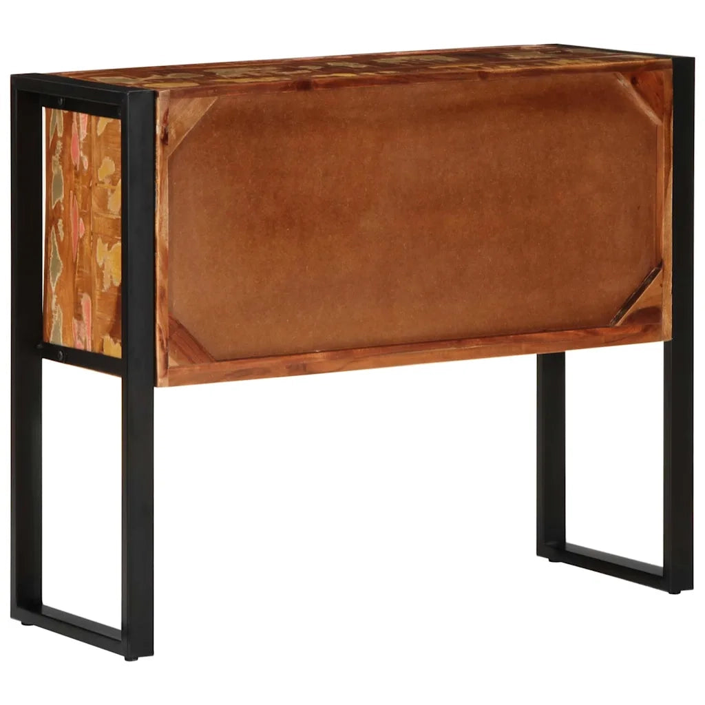 Tavolo Consolle | Tavolo d'Ingresso Multicolore 90x35x75 cm Legno Massello Recupero