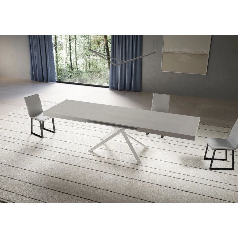 Tavolo allungabile 200/460x90 cm Niket telaio Bianche - Cashmere