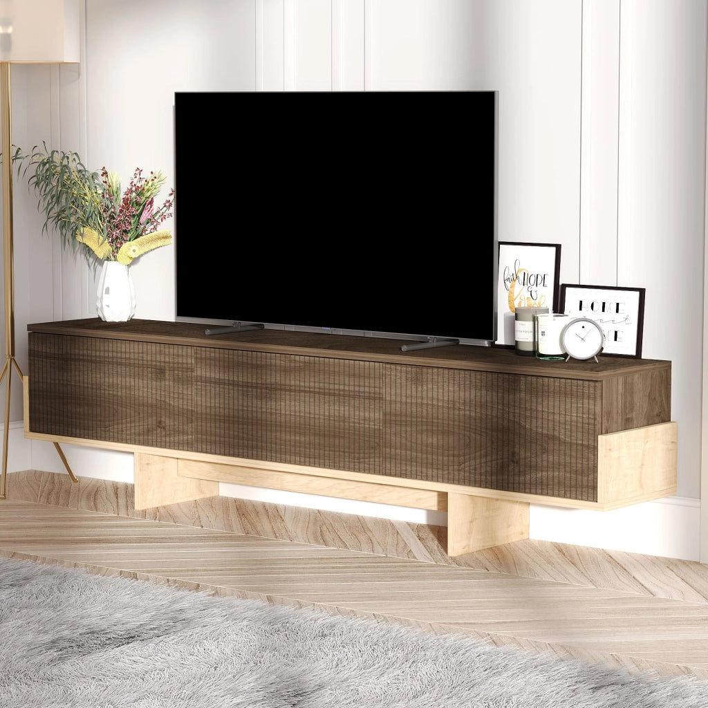 Porta TV in legno "Hege" - 180 x 30 x 44 cm - Marrone