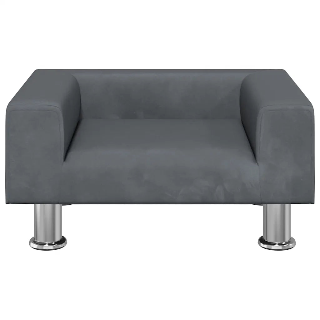 Divano | Divano da soggiorno | Sofa per Bambini Grigio Scuro 50x40x26,5 cm in Velluto