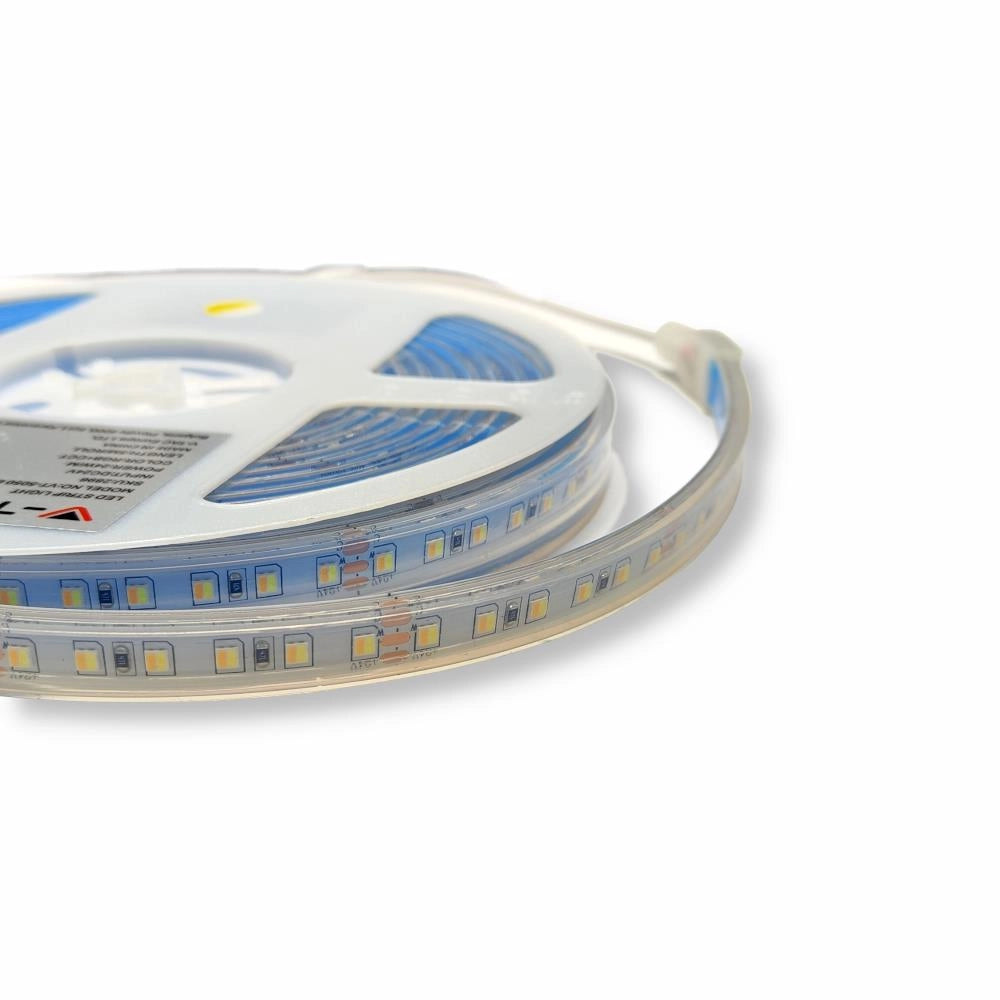 Striscia LED V-TAC SMD2835 24V 120LED CCT IP65 5m 3000-6500K