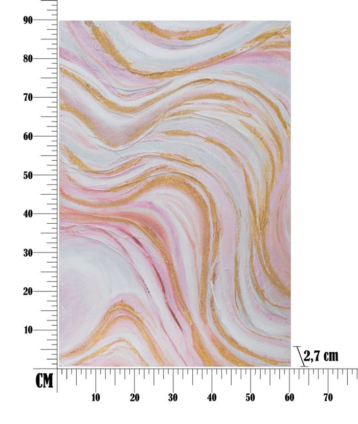 Dipinto su Tela Punkly 60x2,7x90 cm in Legno di Pino e Canvas Multicolor