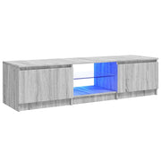Mobile TV multimediale mensola TV credenza mobile TV sala da pranzo soggiorno camera da letto con luci LED Sonoma 140 x 40 x 35,5 cm grigio 02_0026806